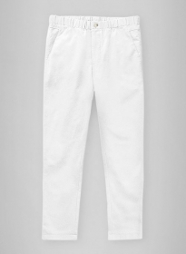 Easy Pants White Cotton Canvas