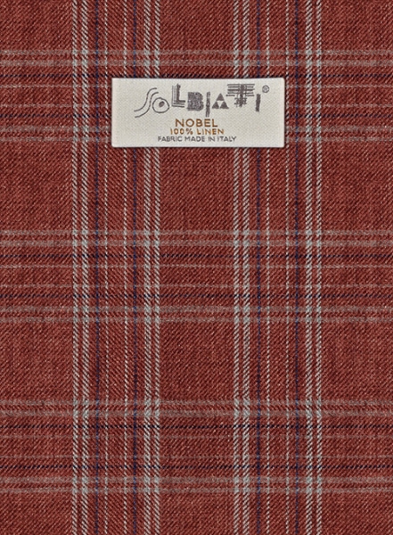 Solbiati Wine Square Linen Jacket