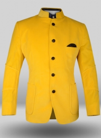 Yellow Velvet Breezer Style Jacket