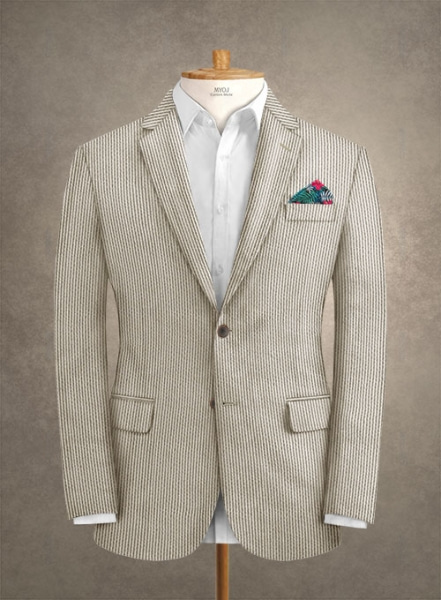 Solbiati Light Brown Seersucker Suit