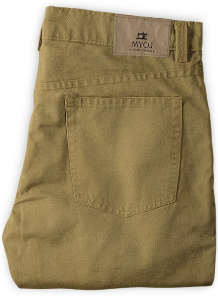 Khaki Peach Finish Chino Jeans