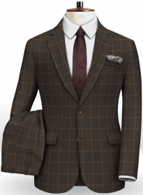 Pisa Brown Feather Tweed Suit