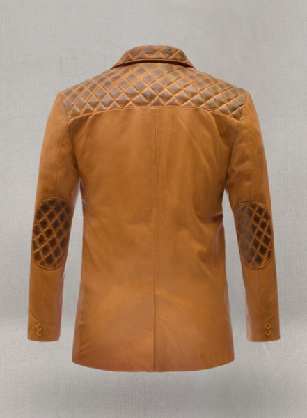 Harper Burnt Mustard Leather Blazer