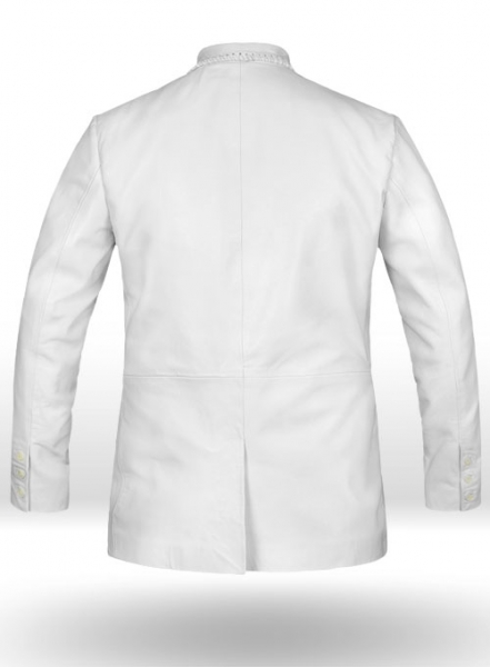 White Medieval Leather Blazer