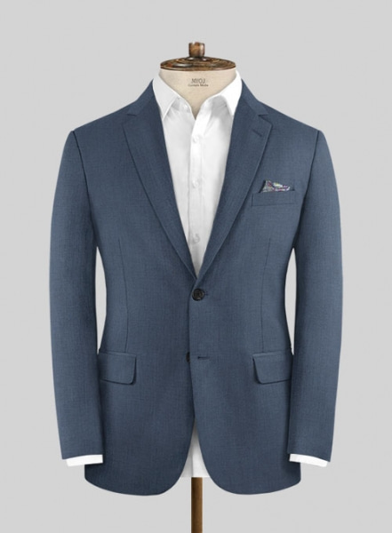 Napolean Slate Blue Wool Suit