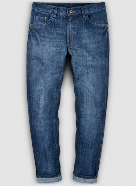 Italian Denim Stone Wash Whisker Jeans