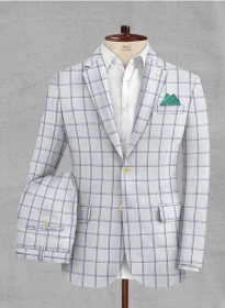 Solbiati White Checks Seersucker Suit