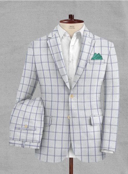 Solbiati White Checks Seersucker Suit