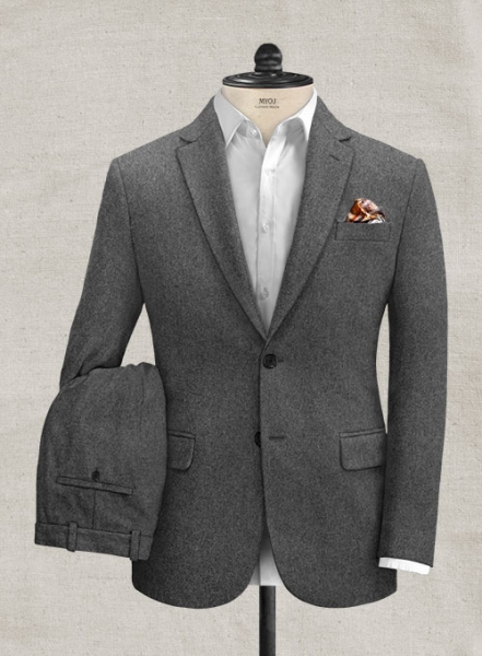 Italian Iron Gray Tweed Suit