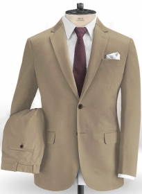 Dark Beige Stretch Chino Suit