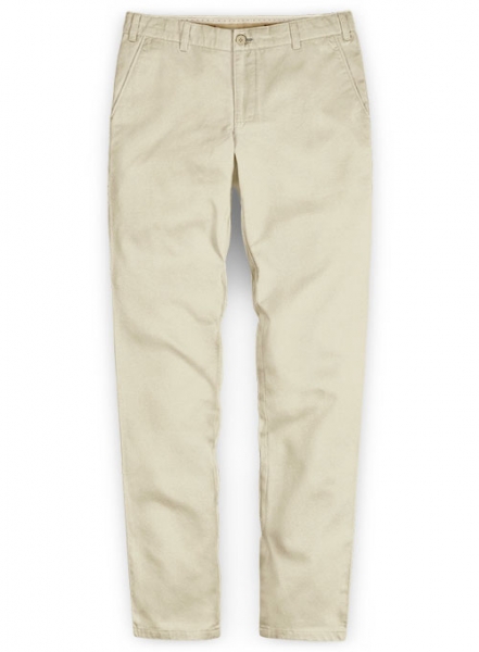 Mid Khaki Fine Twill Pants