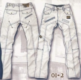 Designer Denim Cargo Jeans - Style 01-2