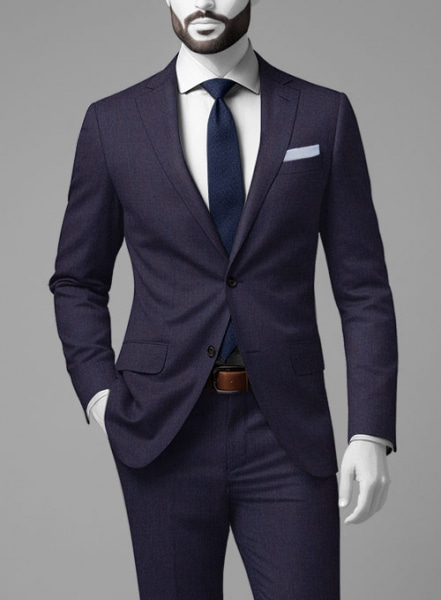 Napolean Eggplant Wool Suit