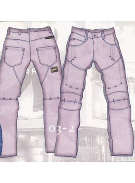 Leather Cargo Jeans - Style 03-2