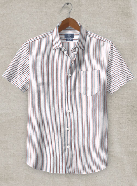 S.I.C. Tess. Italian Seersucker Bogera Shirt - Half Sleeves