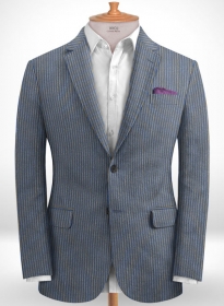 Italian Linen Marine Blue Jacket