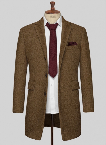 Royal Brown Heavy Tweed Overcoat