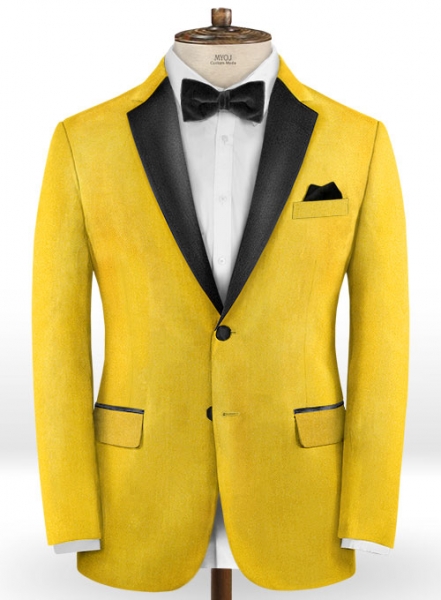 Yellow Velvet Tuxedo Suit : Made To Measure Custom Jeans For Men ...