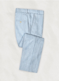 Solbiati Gingham Light Blue Seersucker Pants