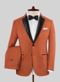 Napolean Runway Orange Wool Tuxedo Suit
