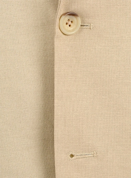 Tropical Beige Linen Jacket