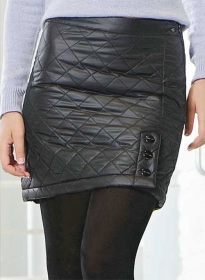 Luxury Quilted Leather Skirt - # 433