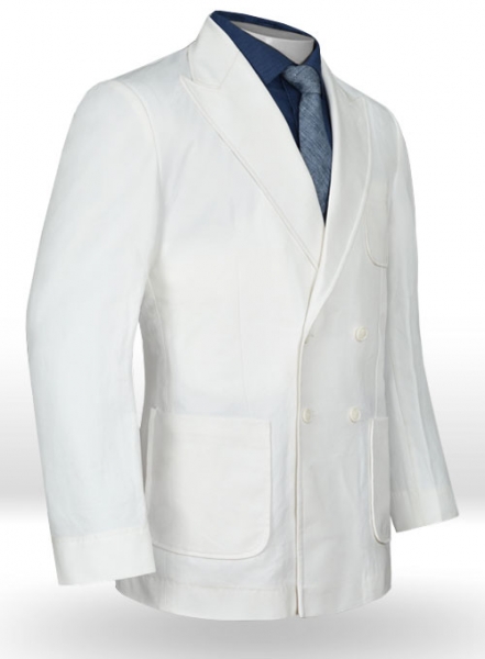 White Chino Basel Style Unlined Jacket