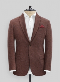 Royal Wine Herringbone Tweed Jacket