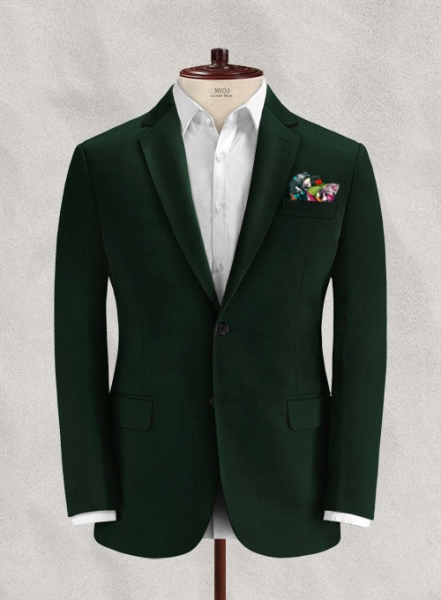 Italian Jazz Green Cotton Stretch Jacket