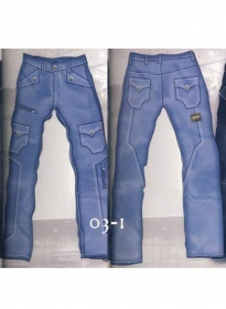 Leather Cargo Jeans - Style 03-1