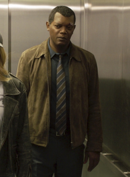 Samuel L. Jackson Captain Marvel Leather Jacket