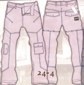 Designer Denim Cargo Jeans - Style 24-4