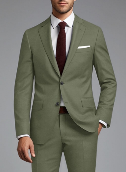 Scabal Fern Green Wool Suit