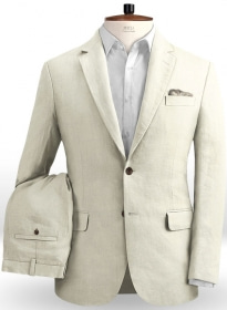 Pure Light Beige Linen Suit