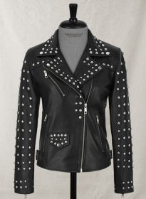 Studded Moto Leather Jacket