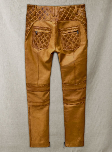 Carrier Burnt Mustard Leather Pants