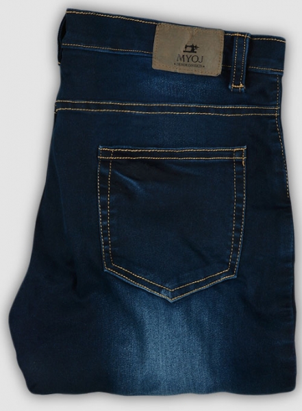 Italian Denim Indigo Wash Whisker Jeans : Made To Measure Custom