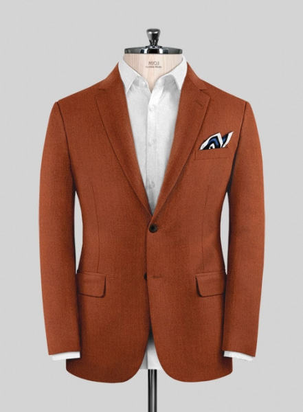 Italian Wool Cashmere Ginger Orange Jacket