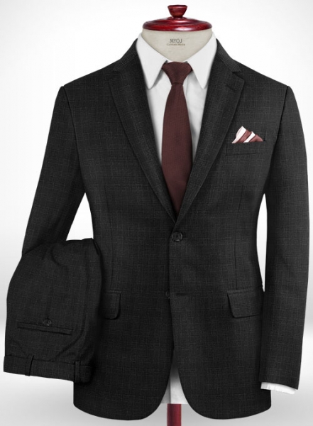 Napolean Ecia Black Wool Suit