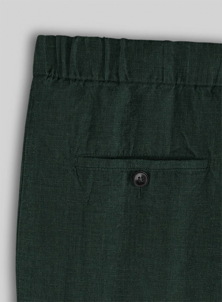 Easy Pants Martini Green Pure Linen