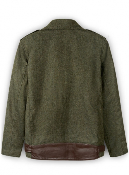 Showman Green Tweed Leather Combo Jacket # 666