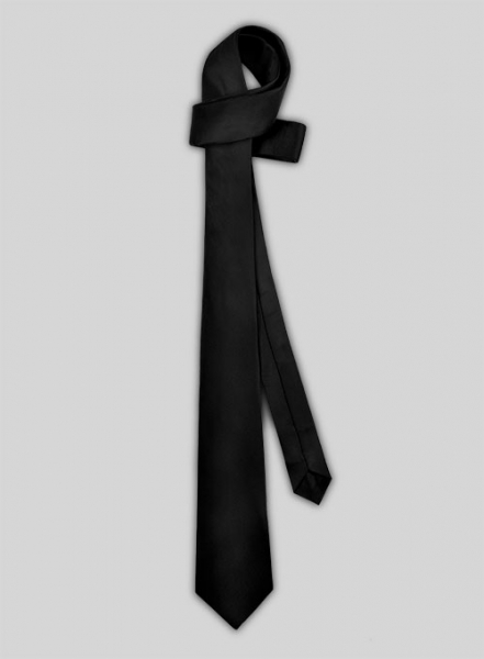 Black Satin Tie