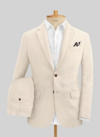 Safari Beige Cotton Linen Suit