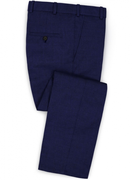 Ink Blue Cotton Wool Stretch Suit