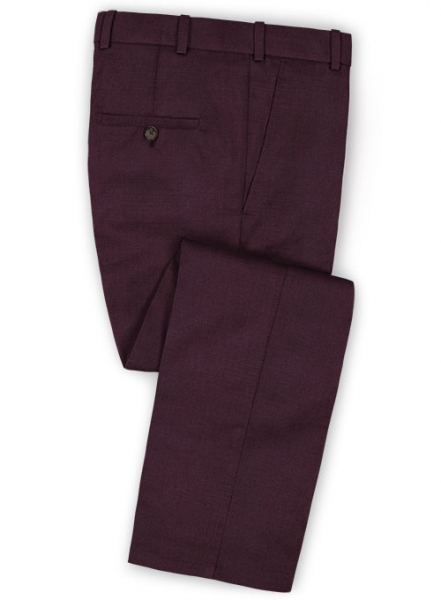 Reda Wine Pure Wool Pants