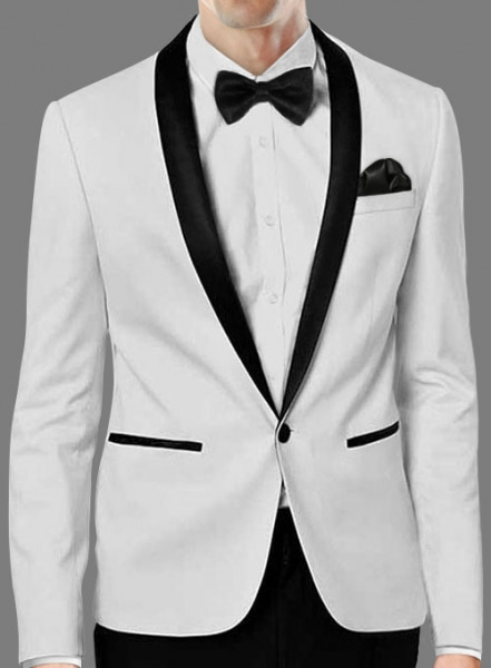 Tuxedo Suit - White Jacket Black Trouser : Made To Measure Custom Jeans ...