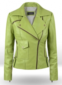 Bright Green Leather Jacket # 263