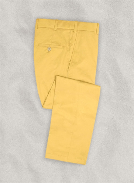 Italian Biella Yellow Cotton Pants