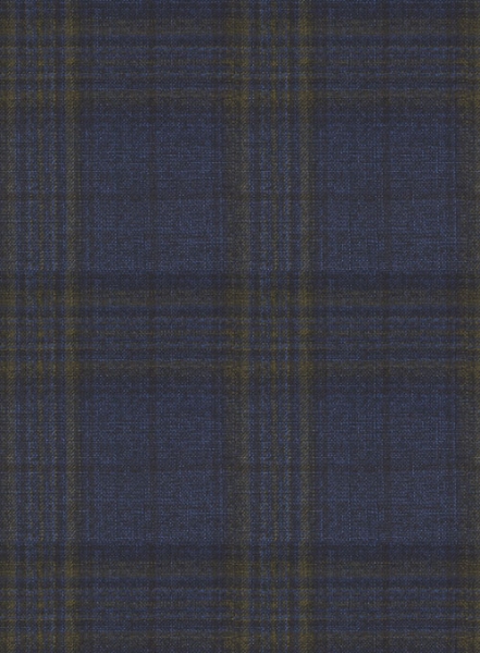 Napolean Tartan Prussian Blue Wool Suit