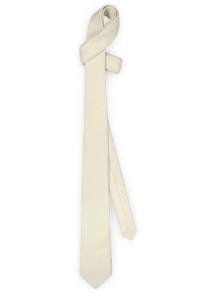 Linen Tie - Pure Light Beige